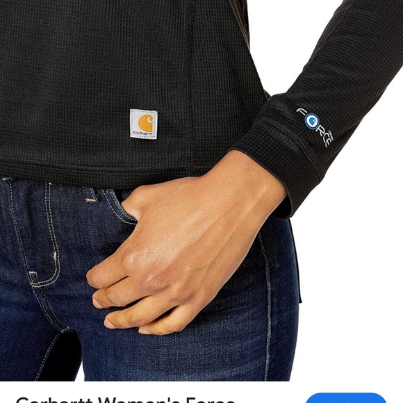Carhartt Tops - Carhartt Women’s Black Base Force Thermal Long Sleeve Crew Neck Top. Size M(405A